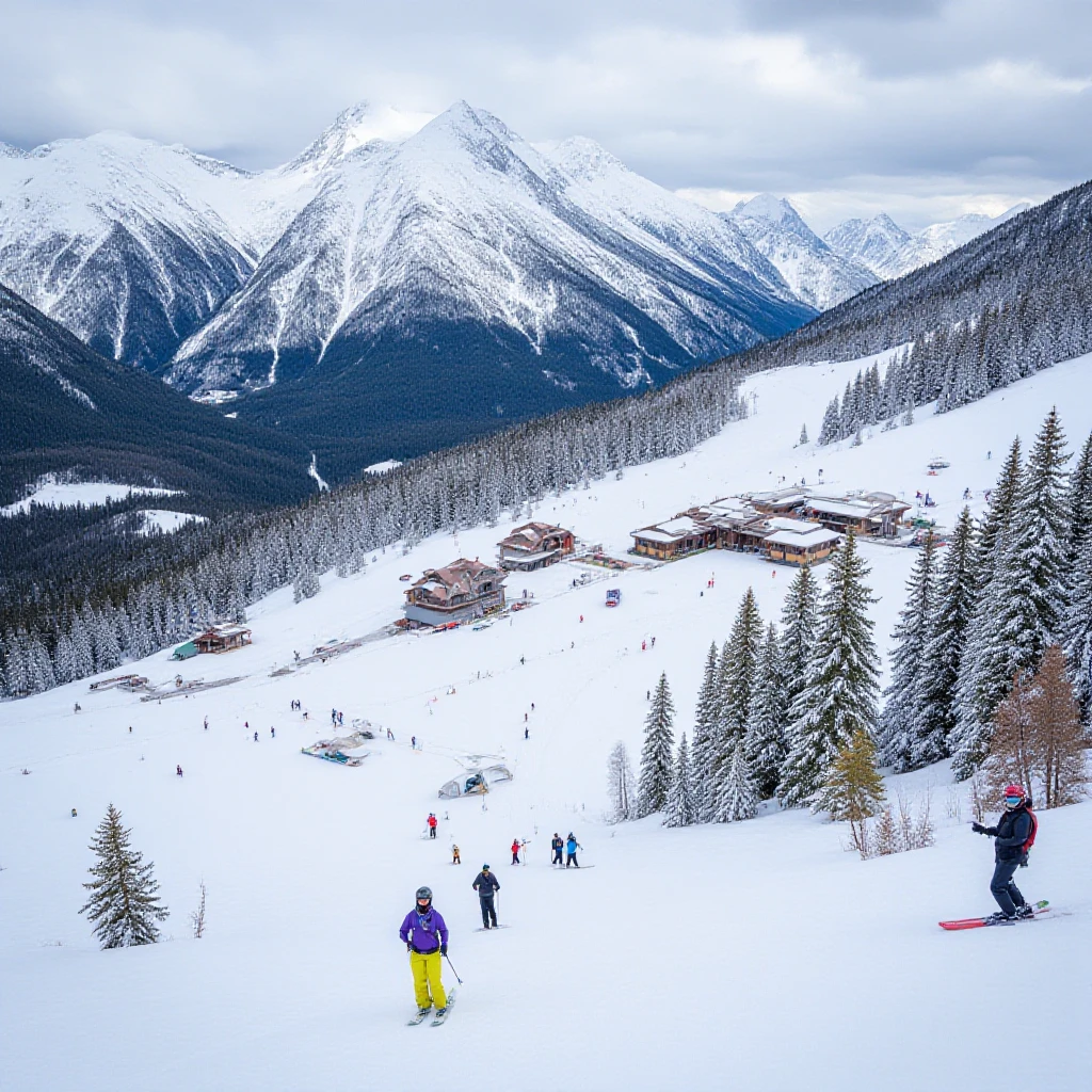 Полярный фрирайд с сиянием